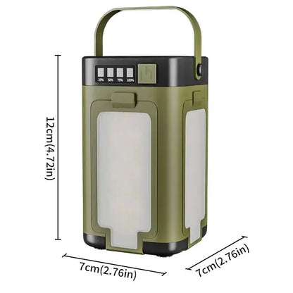 Foldable Solar Camping Light 2000mAh with Power Bank & Digital Display