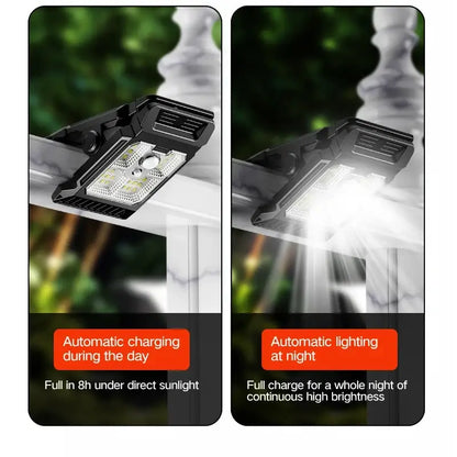 Solar Powered Outdoor Clip-On Lawn Lamp with Motion Sensor