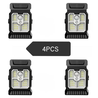 Solar Powered Outdoor Clip-On Lawn Lamp with Motion Sensor