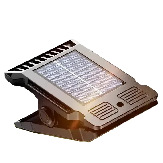Solar Powered Outdoor Clip-On Lawn Lamp with Motion Sensor