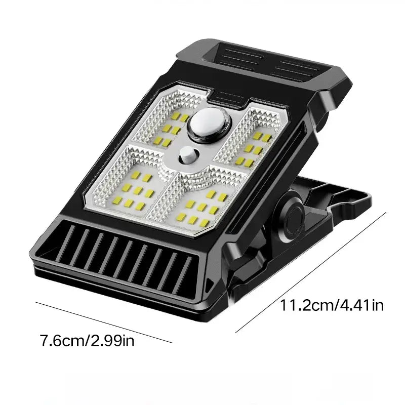 Solar Powered Outdoor Clip-On Lawn Lamp with Motion Sensor