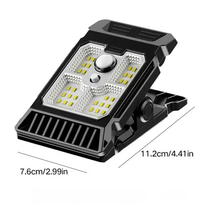 Solar Powered Outdoor Clip-On Lawn Lamp with Motion Sensor