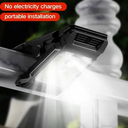 Solar Powered Outdoor Clip-On Lawn Lamp with Motion Sensor