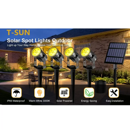 IP65 Solar LED Spotlight, Aluminum Outdoor Garden & Landscape Light (different colours available)