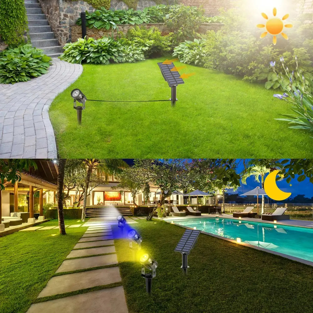 IP65 Solar LED Spotlight, Aluminum Outdoor Garden & Landscape Light (different colours available)