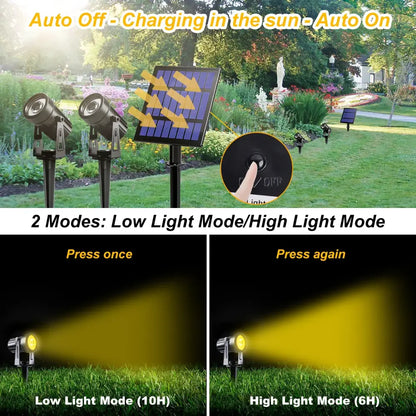 IP65 Solar LED Spotlight, Aluminum Outdoor Garden & Landscape Light (different colours available)