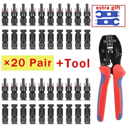 Solar PV Panel Crimping Tool Kit (AWG 14–10, 2.5/4/6mm²)
