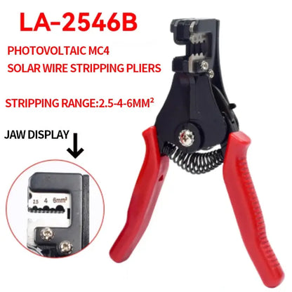 Solar PV Panel Crimping Tool Kit (AWG 14–10, 2.5/4/6mm²)