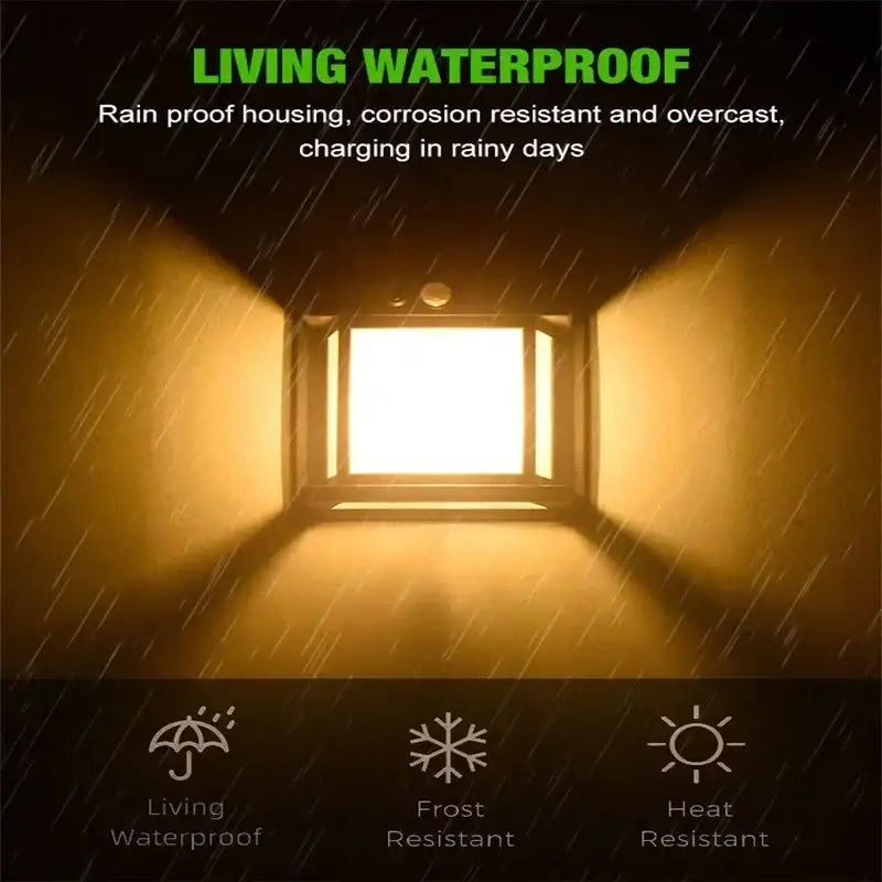 Solar Waterproof Outdoor LED Wall Light with Motion Sensor