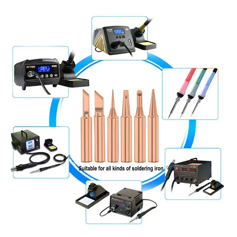 Soldering Iron Copper Tip Set - 900M (5pcs)