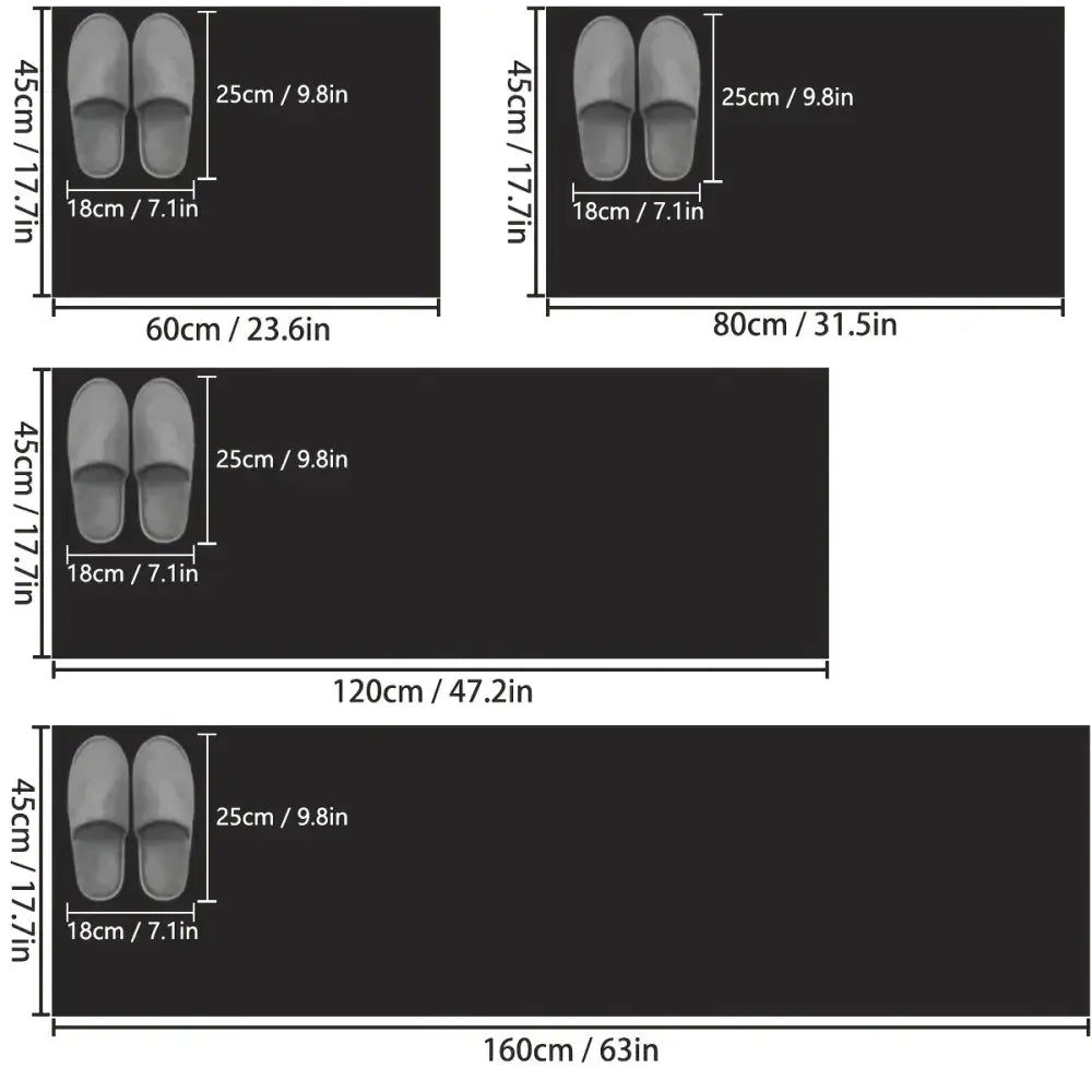 Solid Color Kitchen Mat – Non-Slip & Absorbent (4 colours available)