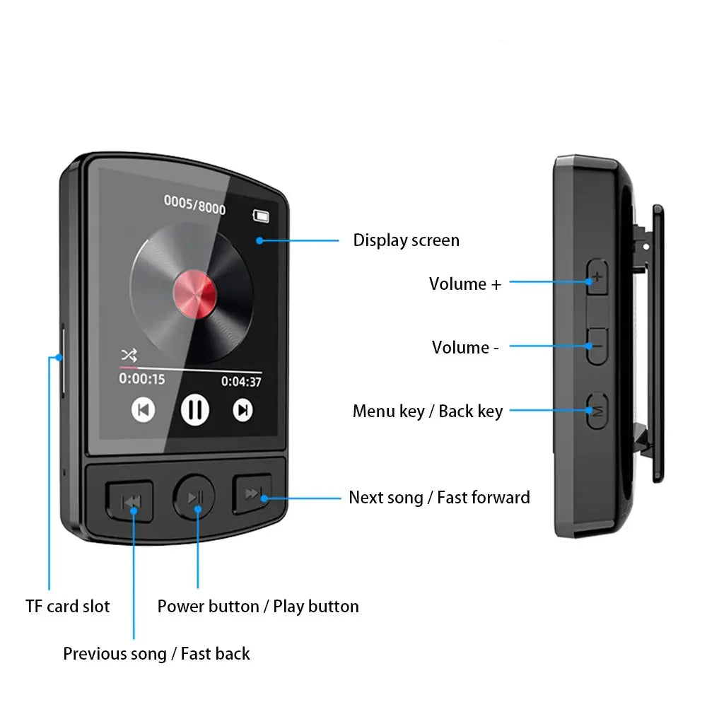 Sports Clip MP3 Player with Recording