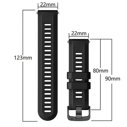 Sports Silicone Strap for the Garmin Forerunner Series - 22mm (10 different colours available)