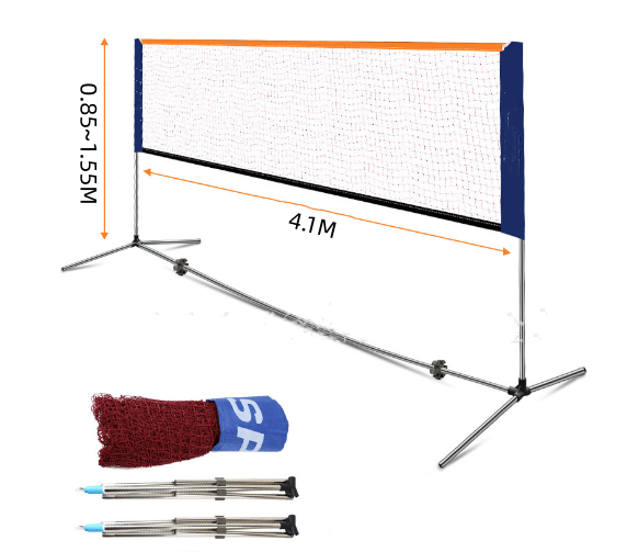 Portable Badminton Net Set 4.1m + Balls