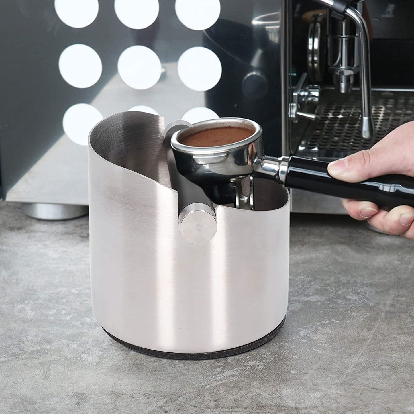 Coffee Knock Box Espresso Grinds Waste Container Tamper Bin Stainless Steel - salelink.co.nz