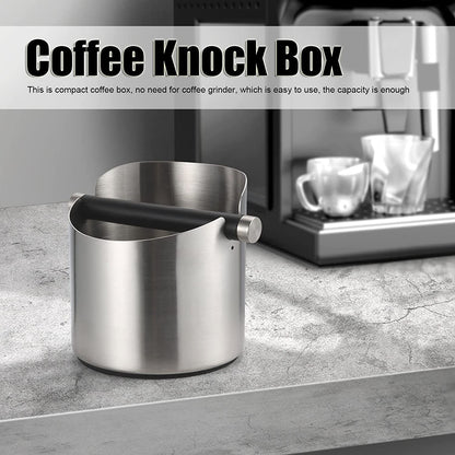 Coffee Knock Box Espresso Grinds Waste Container Tamper Bin Stainless Steel - salelink.co.nz