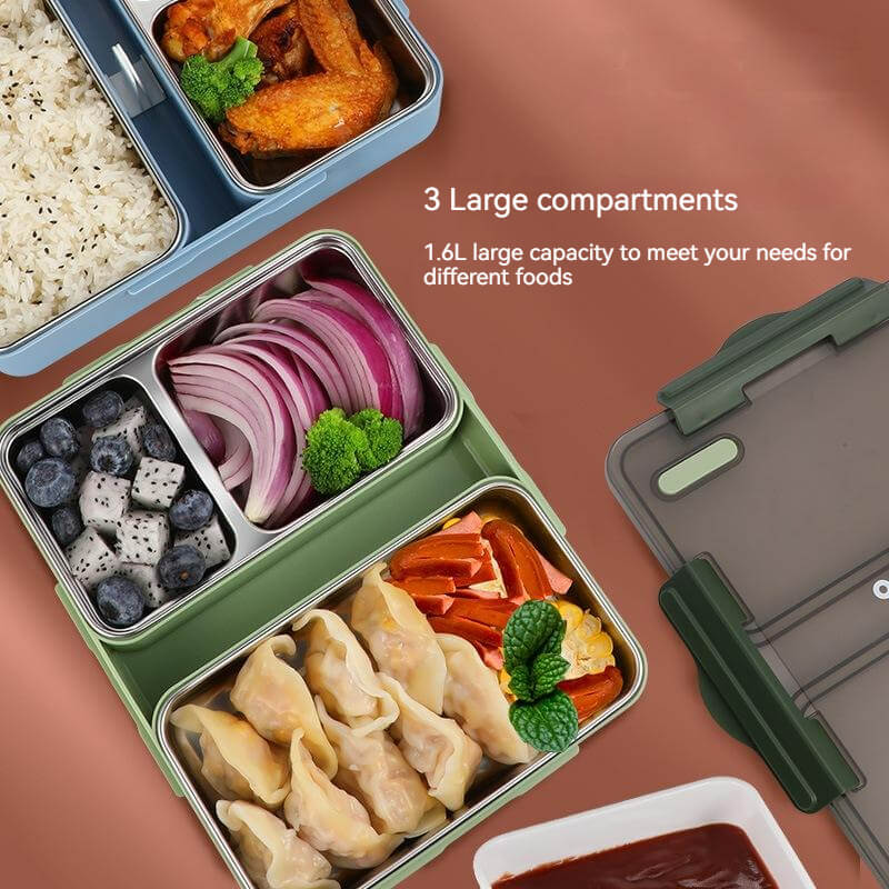 Insulated 316 Stainless Steel Bento Lunch Box 1.6L- Pink