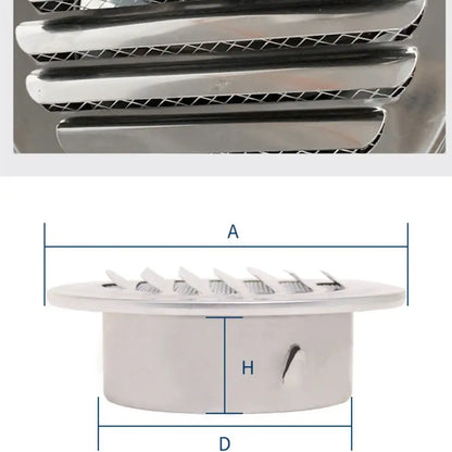 Stainless Steel 100mm RV Exterior Air Vent Grille