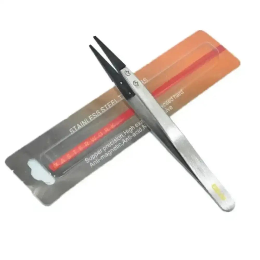 Stainless Steel & Plastic Tweezers Set