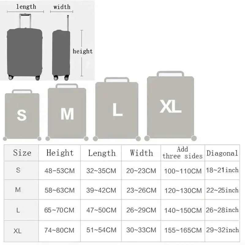Stretch Fabric Luggage Cover (8 colours available)