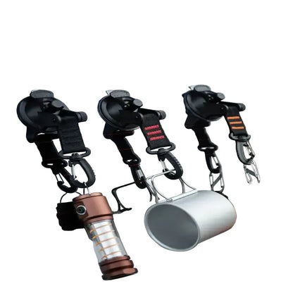 Heavy-Duty Car Suction Cup Anchor with Hook & Carabiner