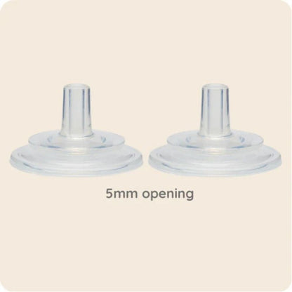 two pack  5mm Subo straw that allows for thinner foods like purees and yogurt to go through the opening.