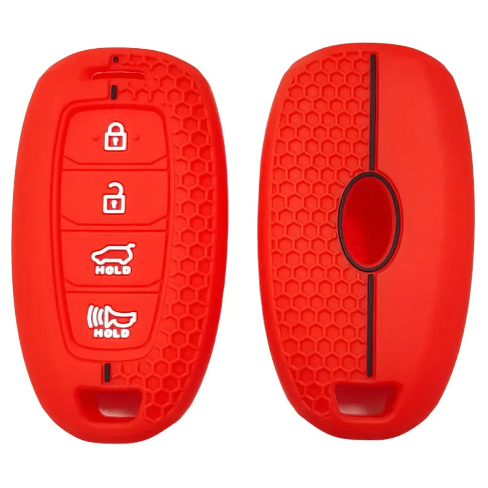 Honeycomb Silicone 4-Button Key Cover for Hyundai Elantra, Sonata & Custo Remote Keys
