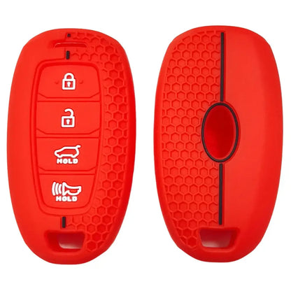Honeycomb Silicone 4-Button Key Cover for Hyundai Elantra, Sonata & Custo Remote Keys