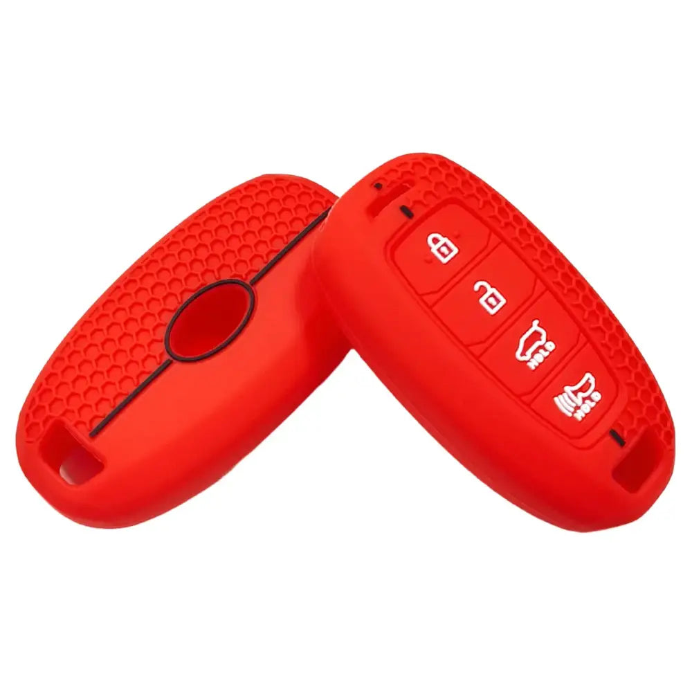 Honeycomb Silicone 4-Button Key Cover for Hyundai Elantra, Sonata & Custo Remote Keys