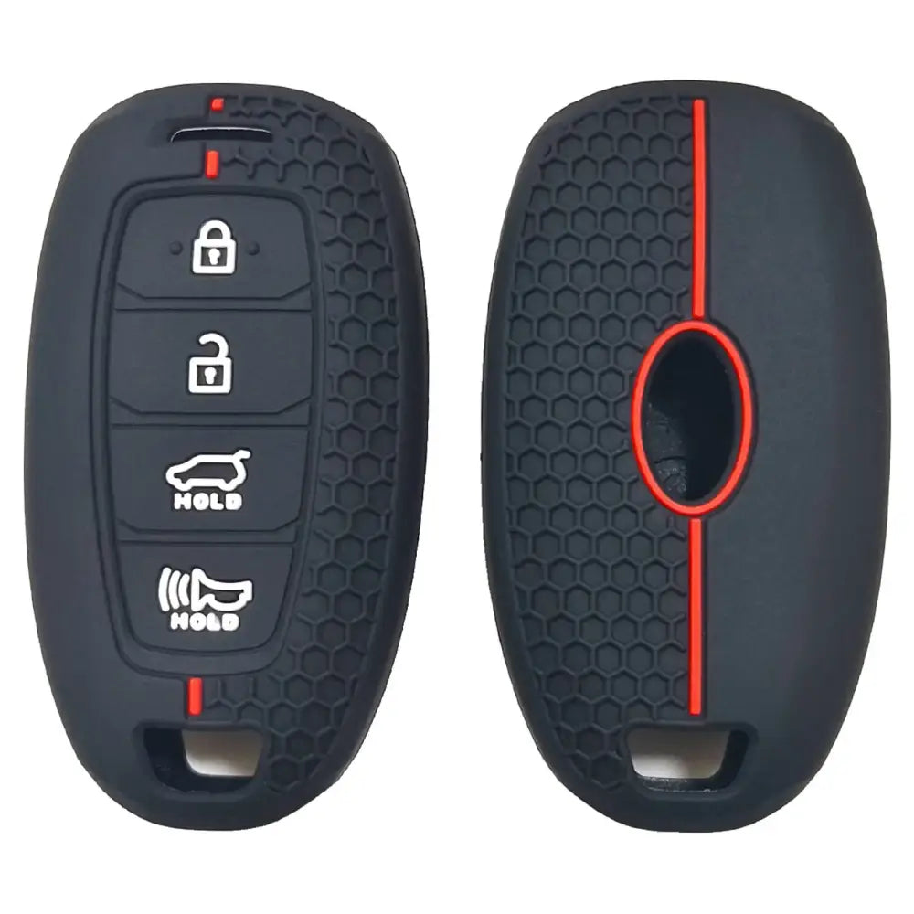Honeycomb Silicone 4-Button Key Cover for Hyundai Elantra, Sonata & Custo Remote Keys