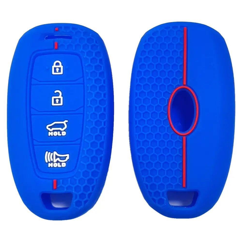 Honeycomb Silicone 4-Button Key Cover for Hyundai Elantra, Sonata & Custo Remote Keys