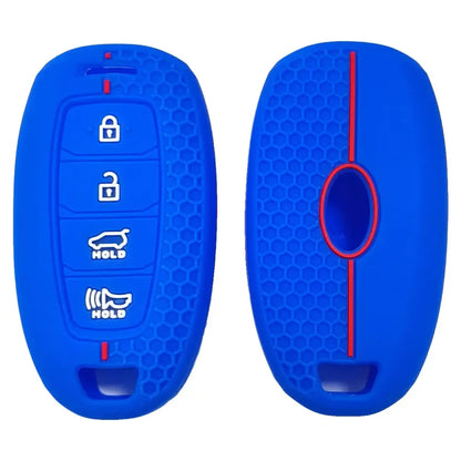 Honeycomb Silicone 4-Button Key Cover for Hyundai Elantra, Sonata & Custo Remote Keys