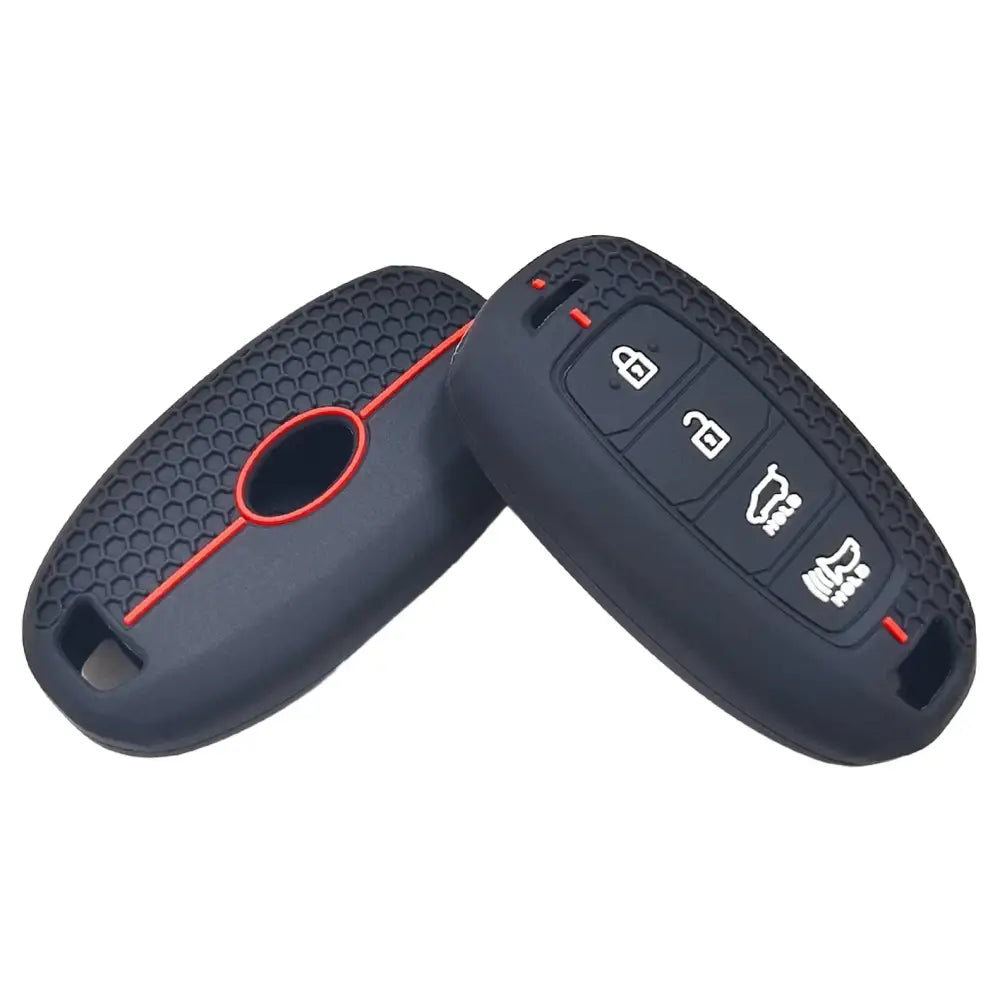 Honeycomb Silicone 4-Button Key Cover for Hyundai Elantra, Sonata & Custo Remote Keys