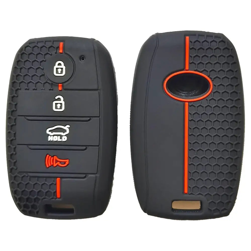 Honeycomb Silicone 4-Button Key Cover for Kia K2, K3, K4, KX7 & Freedy Smart Keys