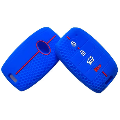 Honeycomb Silicone 4-Button Key Cover for Kia K2, K3, K4, KX7 & Freedy Smart Keys