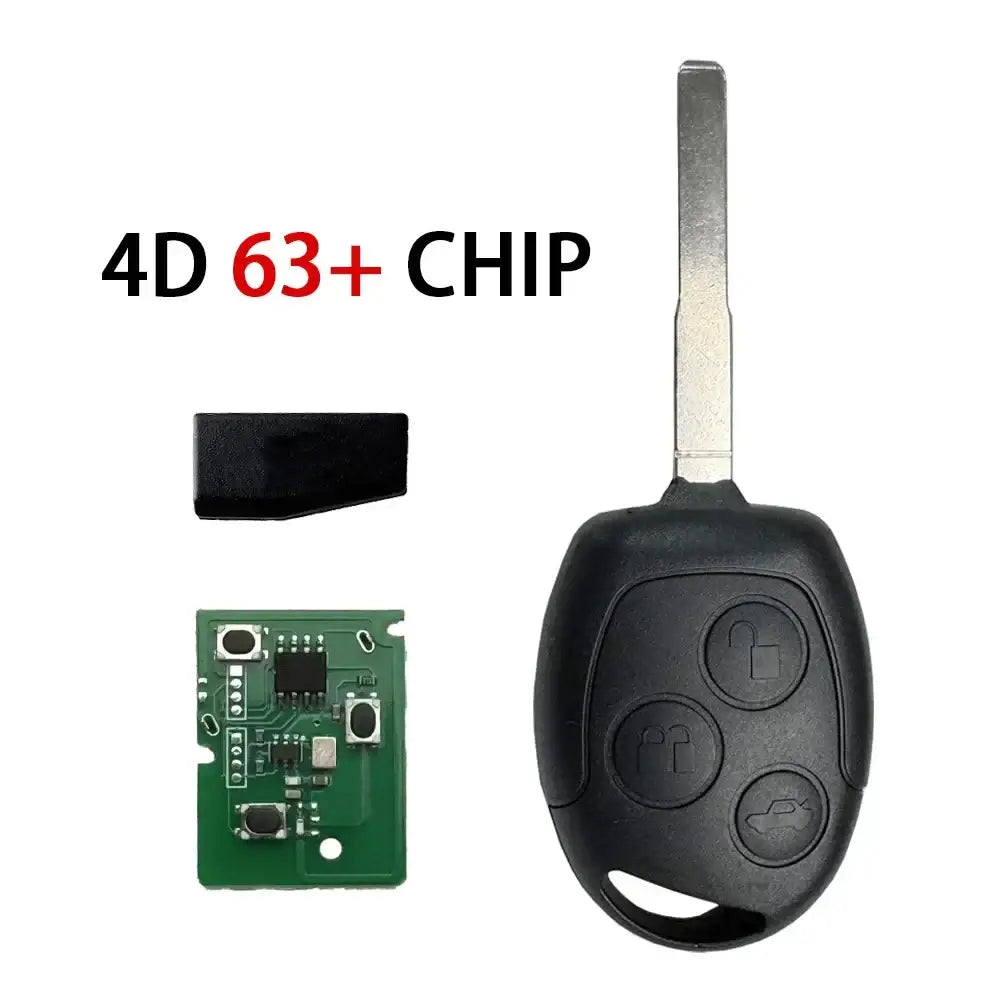 433MHz Remote Car Key 4D60/4D63 Chip for Ford Focus, Mondeo, Fiesta & Transit Models