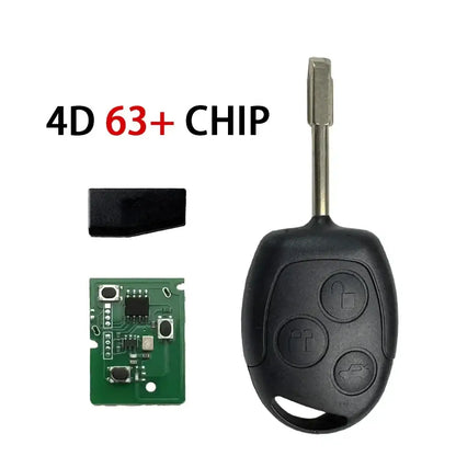 433MHz Remote Car Key 4D60/4D63 Chip for Ford Focus, Mondeo, Fiesta & Transit Models