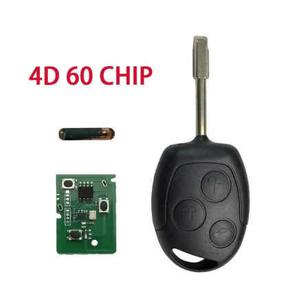 433MHz Remote Car Key 4D60/4D63 Chip for Ford Focus, Mondeo, Fiesta & Transit Models