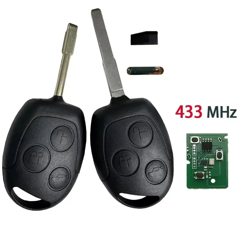 433MHz Remote Car Key 4D60/4D63 Chip for Ford Focus, Mondeo, Fiesta & Transit Models
