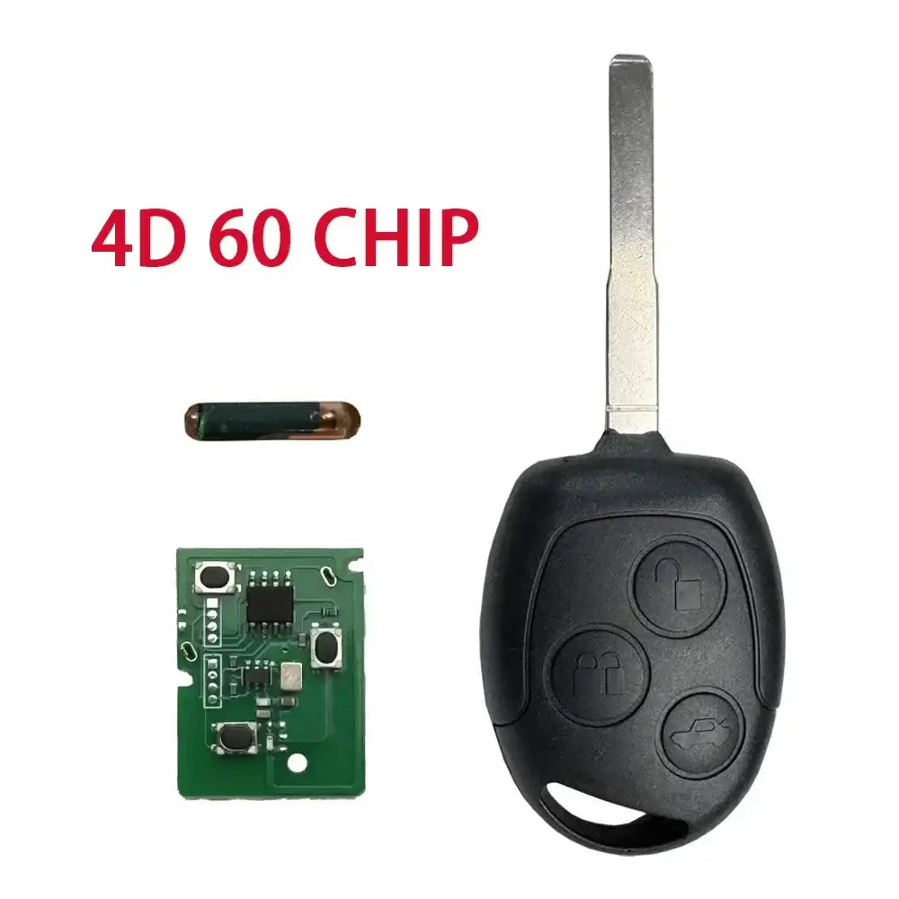 433MHz Remote Car Key 4D60/4D63 Chip for Ford Focus, Mondeo, Fiesta & Transit Models