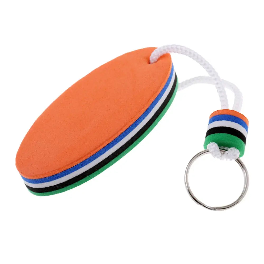 Surfboard Floating Key Ring (White & Orange)