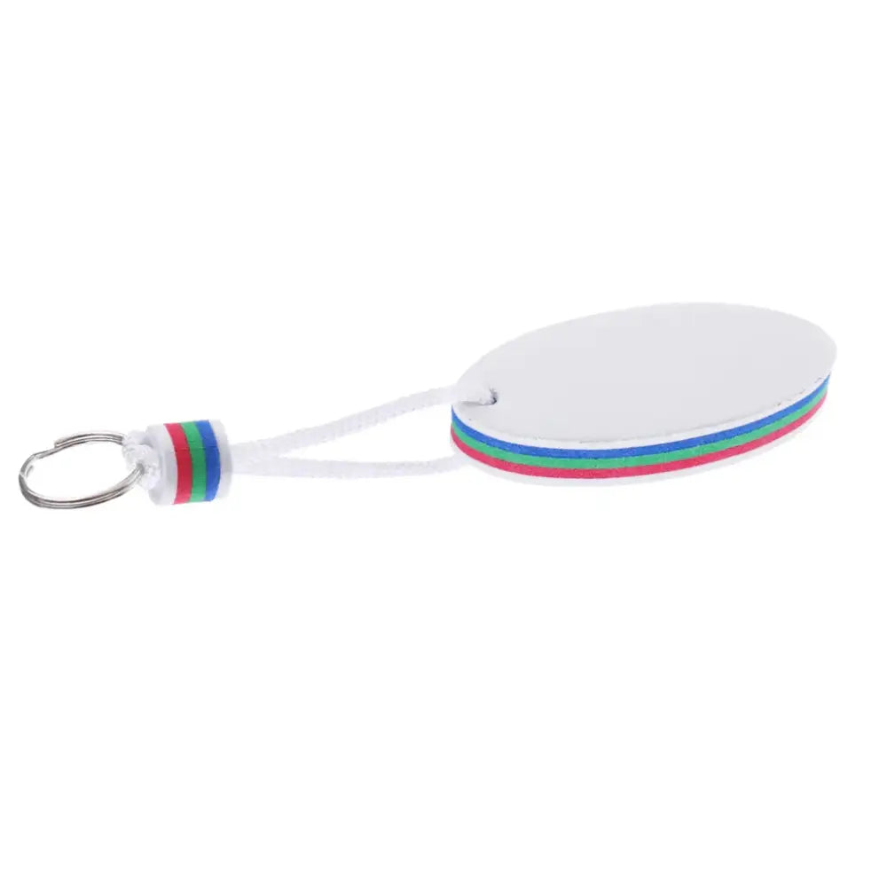 Surfboard Floating Key Ring (White & Orange)