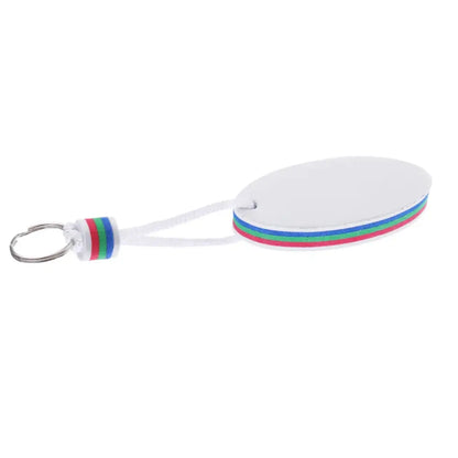 Surfboard Floating Key Ring (White & Orange)