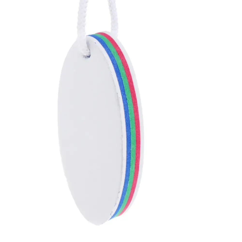 Surfboard Floating Key Ring (White & Orange)