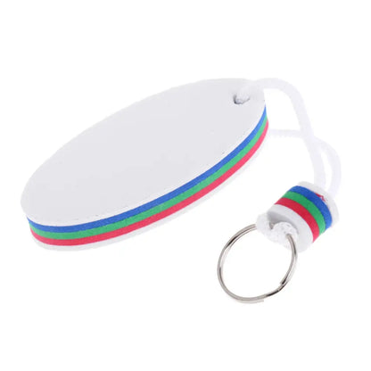 Surfboard Floating Key Ring (White & Orange)