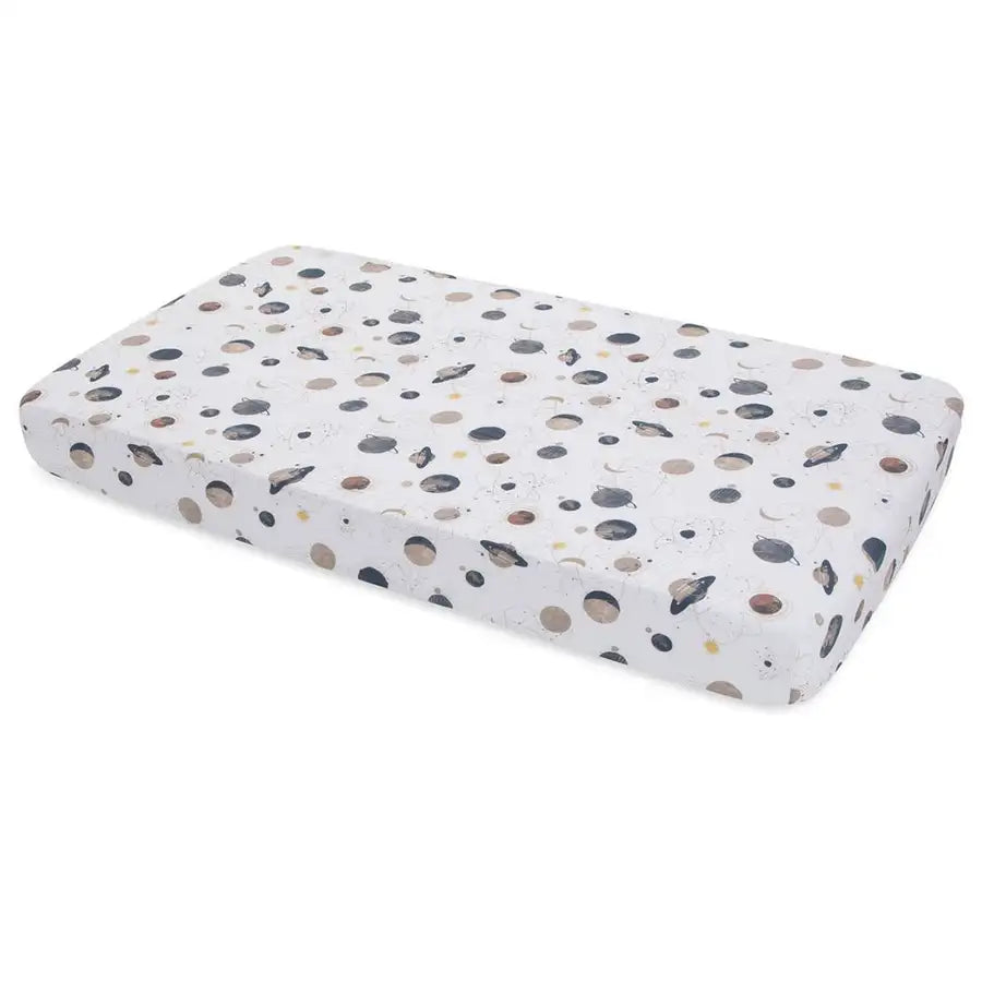 Little Unicorn Cotton Muslin Cot Sheet - Planetary - Babyonline