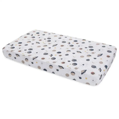 Little Unicorn Cotton Muslin Cot Sheet - Planetary - Babyonline