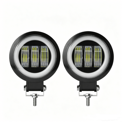 2pcs 7.6 cm LED Fog Spot Light DRL 30W Auxiliary Passing Lamp