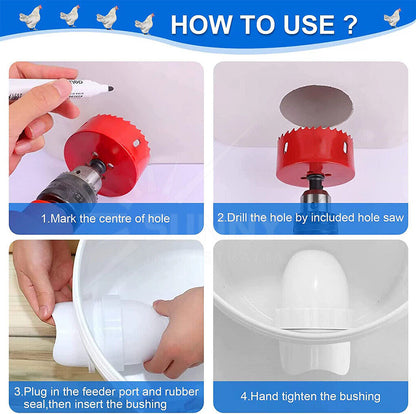 Automatic Chicken Feeders Poultry Gravity Fed Chicken Feeder