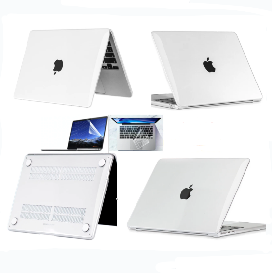 3-In-1 SET MacBook Pro 14.2 Inch Case M5 2026 A3434 M4 2025 M3 A2918 A2992 M2 M1 Clear
